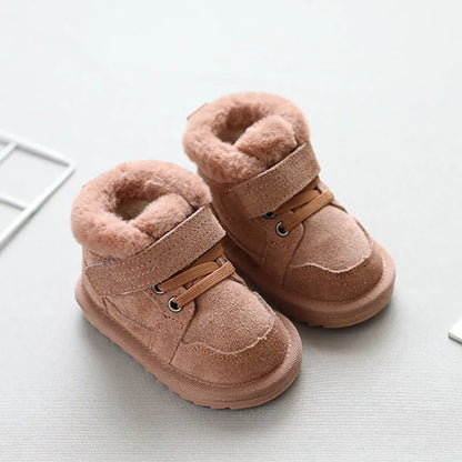 Baby Sneakers for Girls Boys Warm Winter Fur Plush Kids Snow Boots Casual Sport Children Shoes Newborn Baby Booties First Walker