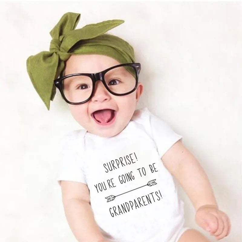 You Are Going to Be Grandparents Funny Letter Print Baby Onesie Pregnancy Announcement Clothing Cotton Baby Boys Girls Bodysuit