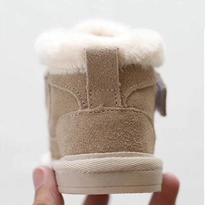 Baby Sneakers for Girls Boys Warm Winter Fur Plush Kids Snow Boots Casual Sport Children Shoes Newborn Baby Booties First Walker