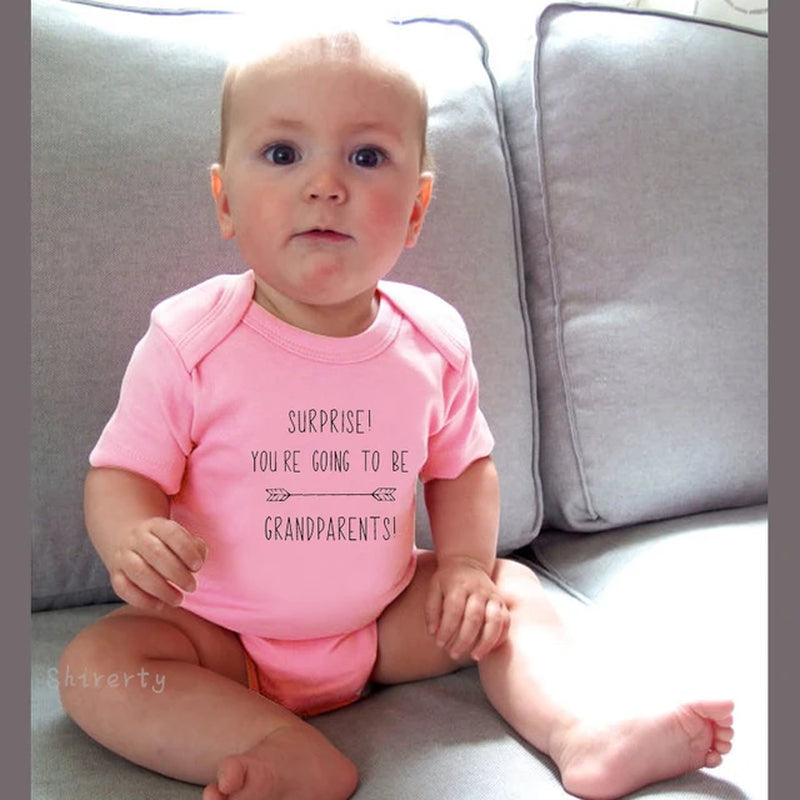 You Are Going to Be Grandparents Funny Letter Print Baby Onesie Pregnancy Announcement Clothing Cotton Baby Boys Girls Bodysuit