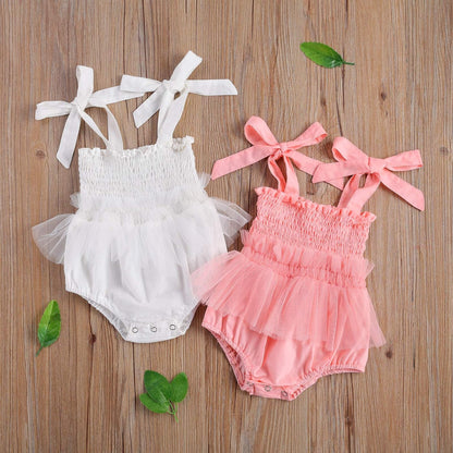 Newborn Baby Girl Clothes Lace Sleeveless Romper Jumpsuit Party Dress Bodysuit Tulle Tutu Skirt Infant Outfits