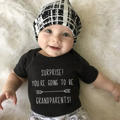 You Are Going to Be Grandparents Funny Letter Print Baby Onesie Pregnancy Announcement Clothing Cotton Baby Boys Girls Bodysuit