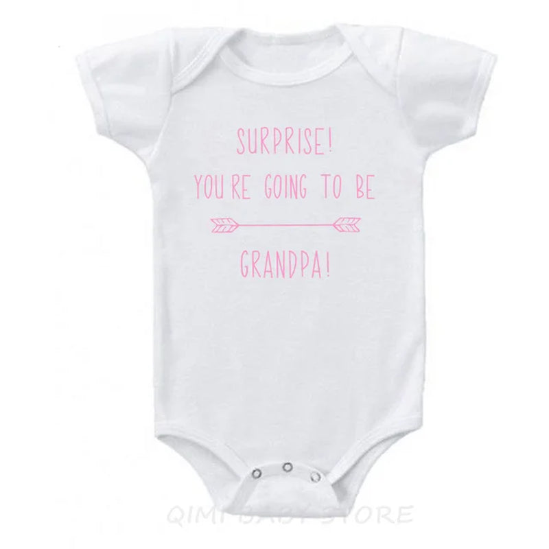 You Are Going to Be Grandparents Funny Letter Print Baby Onesie Pregnancy Announcement Clothing Cotton Baby Boys Girls Bodysuit