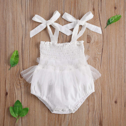 Newborn Baby Girl Clothes Lace Sleeveless Romper Jumpsuit Party Dress Bodysuit Tulle Tutu Skirt Infant Outfits