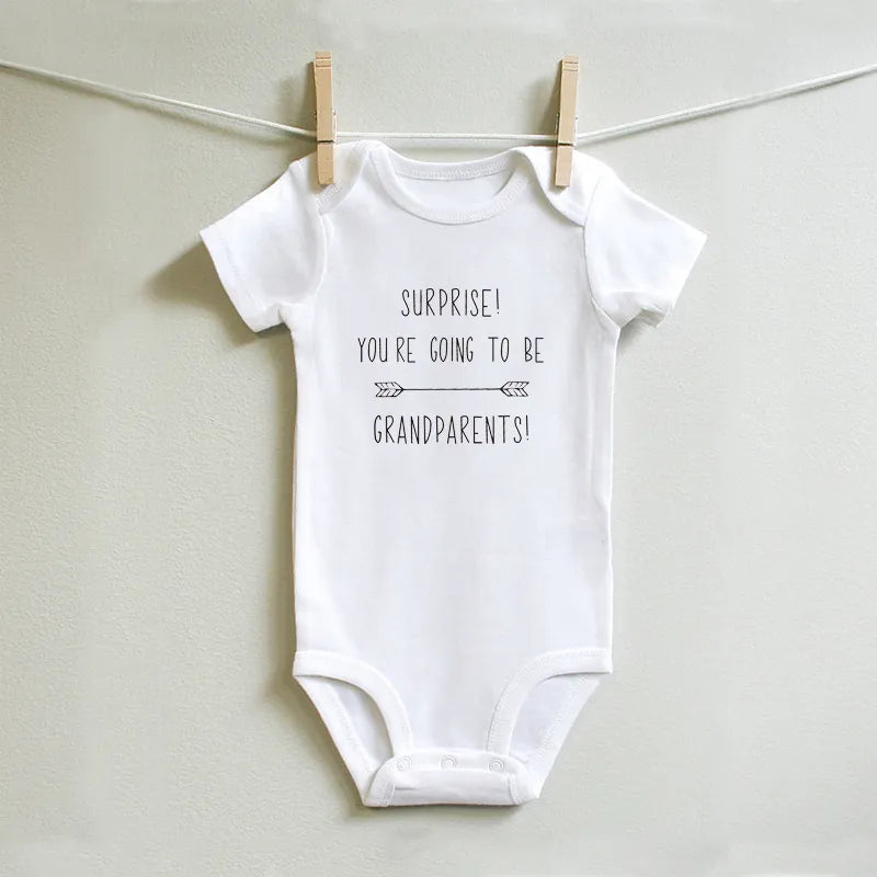 You Are Going to Be Grandparents Funny Letter Print Baby Onesie Pregnancy Announcement Clothing Cotton Baby Boys Girls Bodysuit