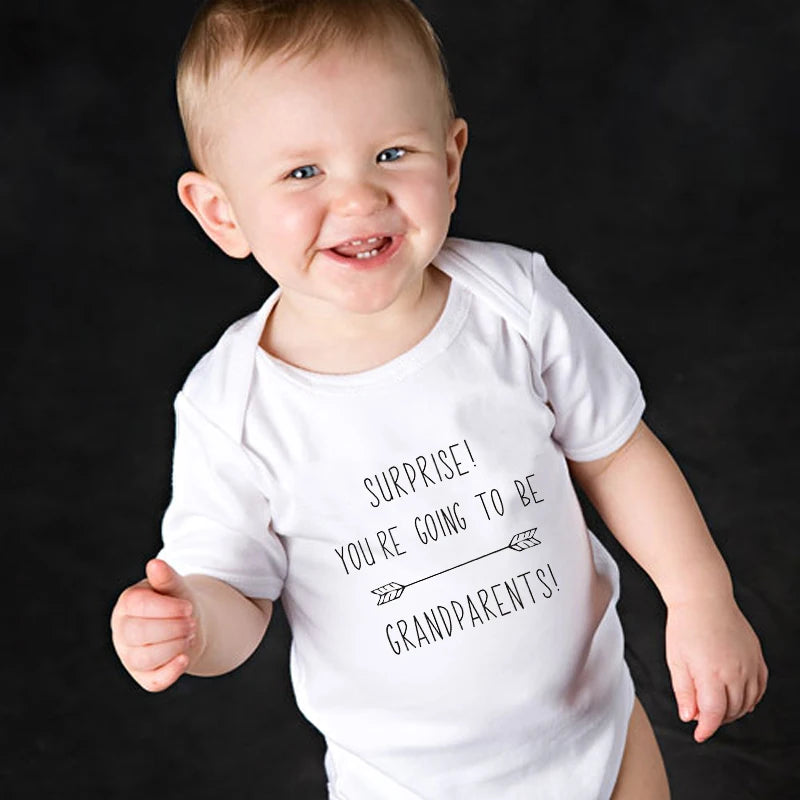 You Are Going to Be Grandparents Funny Letter Print Baby Onesie Pregnancy Announcement Clothing Cotton Baby Boys Girls Bodysuit